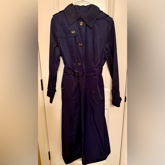 London Fog Trench Coat NWOT Removable Hood - Picture 1 of 4